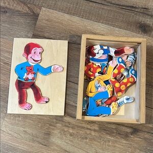 Wooden Puzzle Set for Kids - Colorful Design